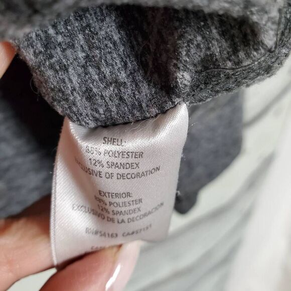 Denver Broncos NFL Women’s Full Zip Hoodie M Gray Heathered Stretch Fleece Jacke - Picture 5 of 7